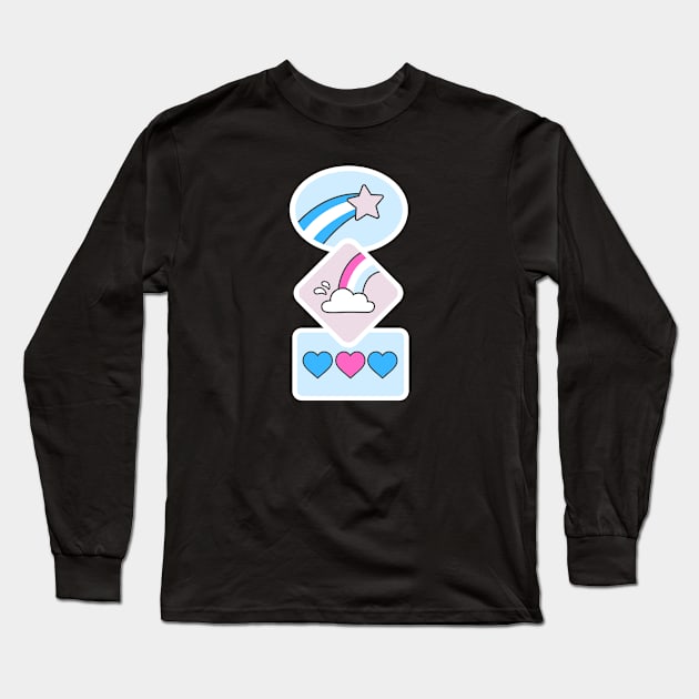 Stars, Rainbows & hearts Long Sleeve T-Shirt by Maroua